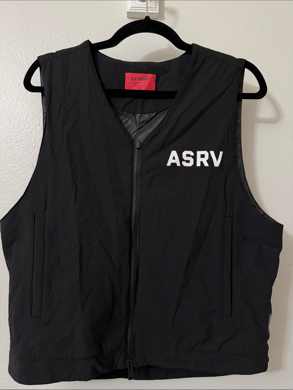ASRV Black Logo Zip-Up Training Vest